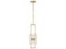 Duelle 1-Light Brass Geometric Linear Mini Pendant