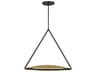 Cymbal LED Pendant Light in Dark Bronze and Natural Brass