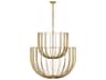 Sanchi 3-Light Polished Antique Brass Tiered Chandelier