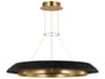 Noa 1-Light Hand Rubbed Antique Brass Washed Black Pendant