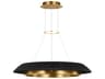 Noa 1-Light Hand Rubbed Antique Brass Washed Black Pendant
