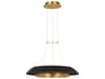 Noa 1-Light Hand Rubbed Antique Brass Washed Black Pendant
