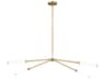 Poza 4-Light Brass Linear Chandelier