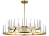 Sagrada 52-Light Brass Tiered Chandelier