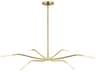 Lajos 6-Light Brass Linear Chandelier