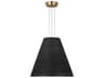 Karam 1-Light Black Natural Brass Empire Pendant