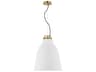 Forge 1-Light White Natural Brass Pendant