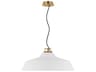 Forge 1-Light White Natural Brass Pendant