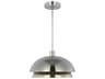 Shanti 1-Light Polished Nickel Dome Pendant