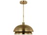 Shanti 1-Light Natural Brass Dome Pendant