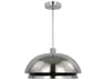 Shanti 1-Light Polished Nickel Dome Pendant