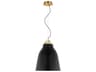 Forge 1-Light Black Natural Brass Pendant