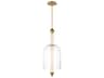Cathedral 1-Light Natural Brass Mini Pendant