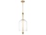 Cathedral 1-Light Natural Brass Pendant