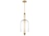 Cathedral 1-Light Natural Brass Pendant