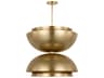 Shanti 2-Light Natural Brass Dome Round Pendant