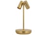 Doppia Rechargeable LED Table Lamp in Hand Rubbed Antique Brass
