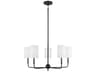 Foxdale Chandelier in Midnight Black Transitional Five Light Fixture