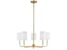 Foxdale Five Light Chandelier in Satin Brass