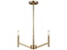 Vector Chandelier 3-Light Satin Brass