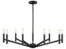 Vector Nine-Light Chandelier in Midnight Black