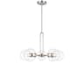 Codyn Five Light Chandelier Modern Brushed Nickel Fixture