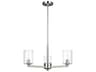 Fullton Three Light Chandelier in Brushed Nickel
