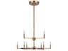 Fullton Nine Light Chandelier in Satin Brass