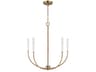 Greenwich Chandelier in Satin Brass Contemporary 5-Light Fixture