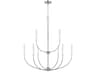 Greenwich Nine-Light Chandelier in Brushed Nickel