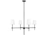 Baker Four Light Chandelier in Midnight Black