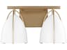 Norman Two Light Bath Sconce in Satin Brass
