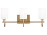 Bath Vanity Light Oak Moore 3 Light Satin Brass