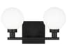 Clybourn Two-Light Bath Vanity in Midnight Black