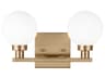 Clybourn Two Light Bath Vanity in Satin Brass