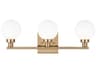 Clybourn Three Light Bath Vanity Satin Brass