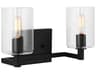 Fullton Two Light Vanity Light in Midnight Black Modern