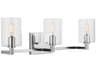 Fullton Three Light Bath Vanity Modern Chrome