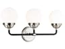 3 Light Bathroom Vanity Light Cafe Brushed Nickel
