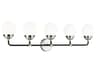 Cafe 5-Light Bath Sconce in Brushed Nickel