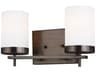 Zire Two Light Wall Sconce in Brushed Oil Rubbed Bronze