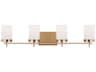 4 Light Bathroom Vanity Light Zire Satin Brass