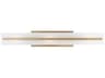 Dex Three Light Bath Vanity in Satin Brass Modern