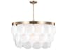 Mellita 8-Light Pendant Satin Brass Etched Glass