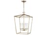 Dianna 4-Light Medium Lantern Pendant Satin Brass
