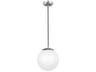 LED Pendant Light Leo Hanging Globe 10 Inch Satin Aluminum
