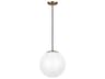 Leo 12 Inch LED Globe Pendant Satin Brass