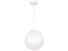1-Light Pendant Leo 14-Inch White Glass Globe