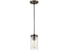 Zire Clear Glass Mini Pendant Brushed Oil Rubbed Bronze
