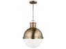 Hanks 1-Light Satin Brass Globe Pendant
